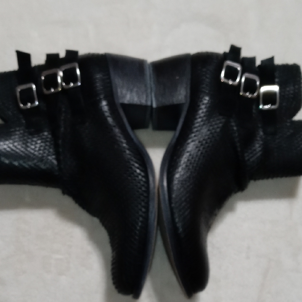 Eric Michael Carlita Black Python Textured Ankle … - image 4